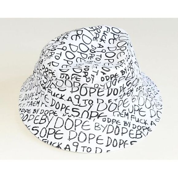 NWOT Dope by Dope BE Cool Jamaica DOPE Bucket Hats(Black on White) - Picture 6 of 9